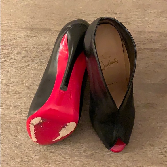 Christian Louboutin black open toe bootie - Picture 3 of 3